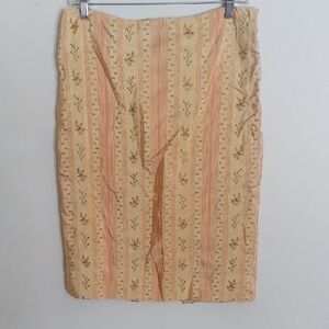 Ralph Lauren Floral Stripe Pencil Skirt